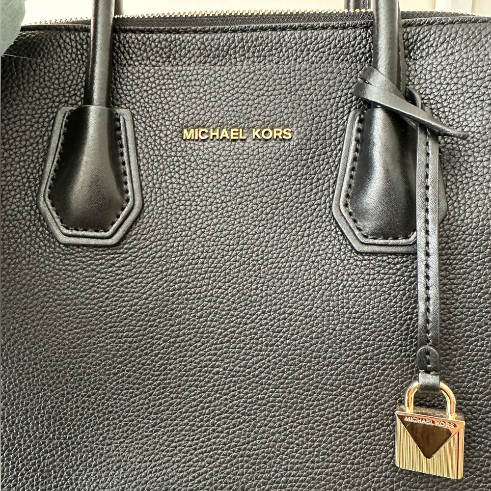 Michael Kors Black Leather Handbag - Picture 4 of 5
